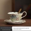 Exquisite Retro Floral Coffee Cup & Saucer Set for Office or Home