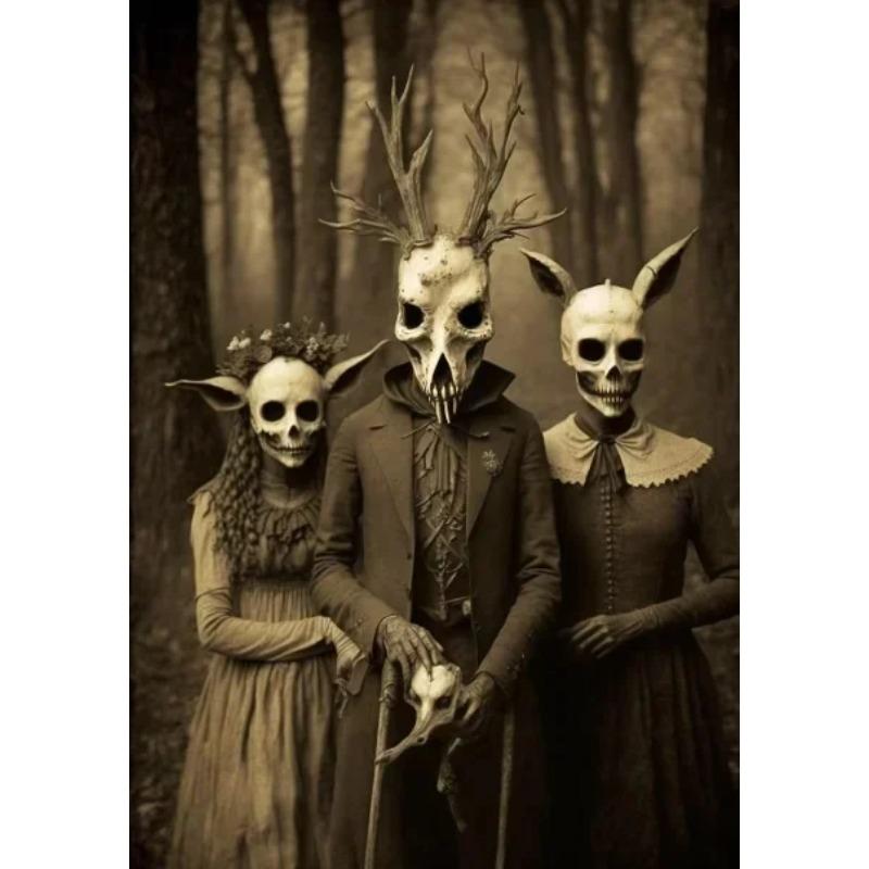 Dark Academia Art Grotesque Poster Prints Gothic Ghost Witch Monster Demon Devil Canvas Painting Wall Art Home Decor Unframed