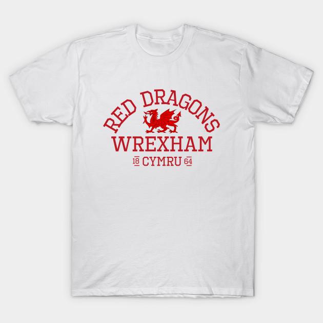 Men Black Print T-shirt Wrexham, Red Dragons, Cymru No-Cut Transfer Paper Print Cotton Tshirt XL