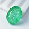 Natural Green Emerald Loose Gemstone 20.95 ct Colombian Oval Cut for Jewelry Making and Crafts
