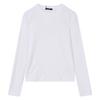 BUCKAROO Women'S Ribbed Long Sleeve Ts White