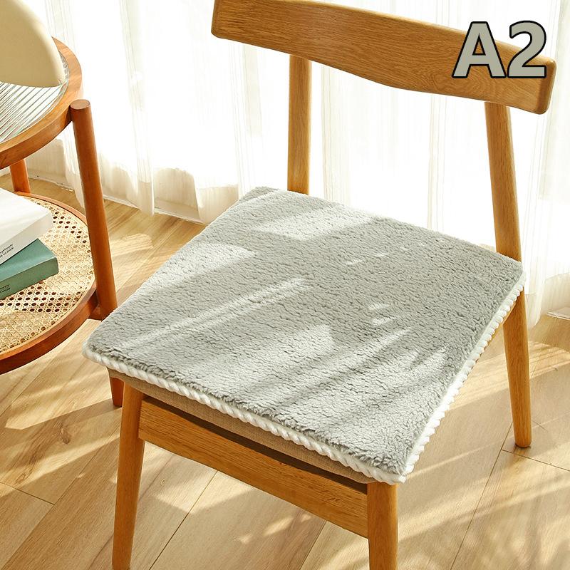 Stool Seat Cushion Winter Plush Dining Chair Car Cushion Anti Slip Office Chair Mat Thickened Multi-function Anti Slip Pad A2