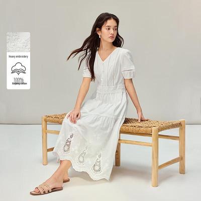 Robe trapèze INMAN Broderie Lourde Française