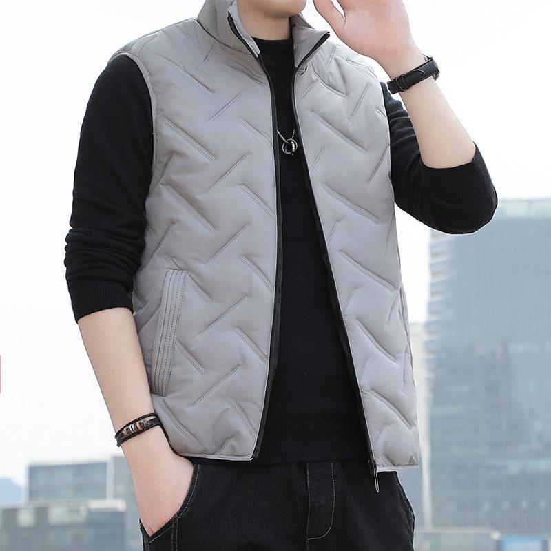 Men s Autumn/Winter Warm Down Vest - Plus Velvet, Thickened, Sleeveless Outerwear. 4XL