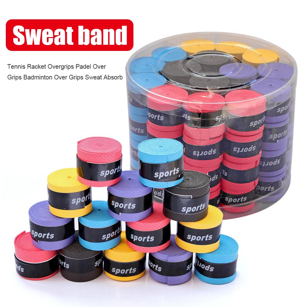 60 Pcs Sport Fishing Rods Over Grip Wrap Your Racquet Badminton Racket Grips Sweatband Sweat Absorbent Grip for High Performance