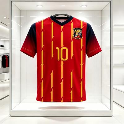 2026 Spanish National Team Jersey 3D Quick Drying Classic Breathable Sports Training Tshirt for Men Fashion Streetwear Y2K Top