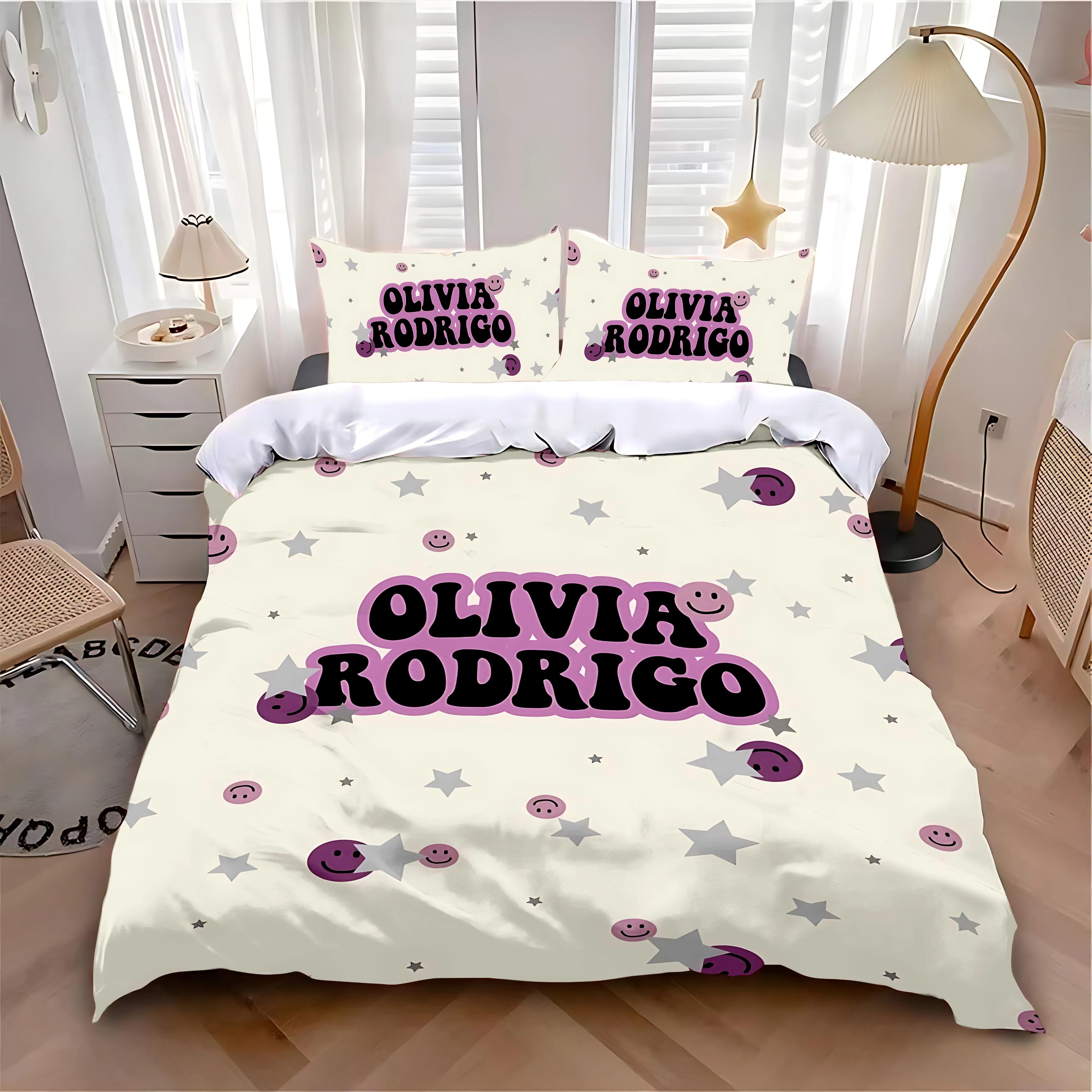

Duvet Cover Pillowcase Bedding Set Hot O-Olivias R-Rodrigos Adult Boy Girl Bedroom Decoration Single Double Large Size EU single(135x200cm)