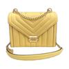 MICHAEL KORS Whitney Diamond Quilted Flip Chain Simple Commuting Leather Shoulder Bag Crossbody Bag Small Women's Light Yellow