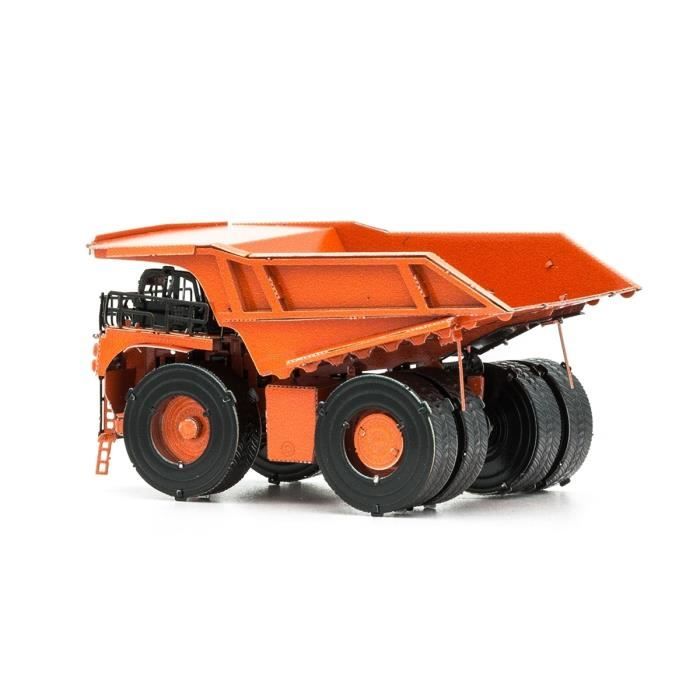Puzzle 3D - Metal Earth - Mining Truck - Modèle en métal découpé au laser - Pour adultes - Orange