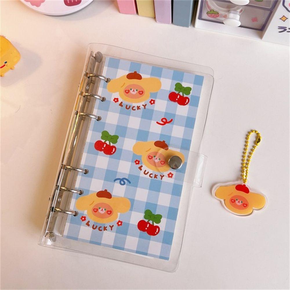 Book 6 Rings A6 Size Transparent Spiral Note Book Diary Journal Binder Notebook School Handbook