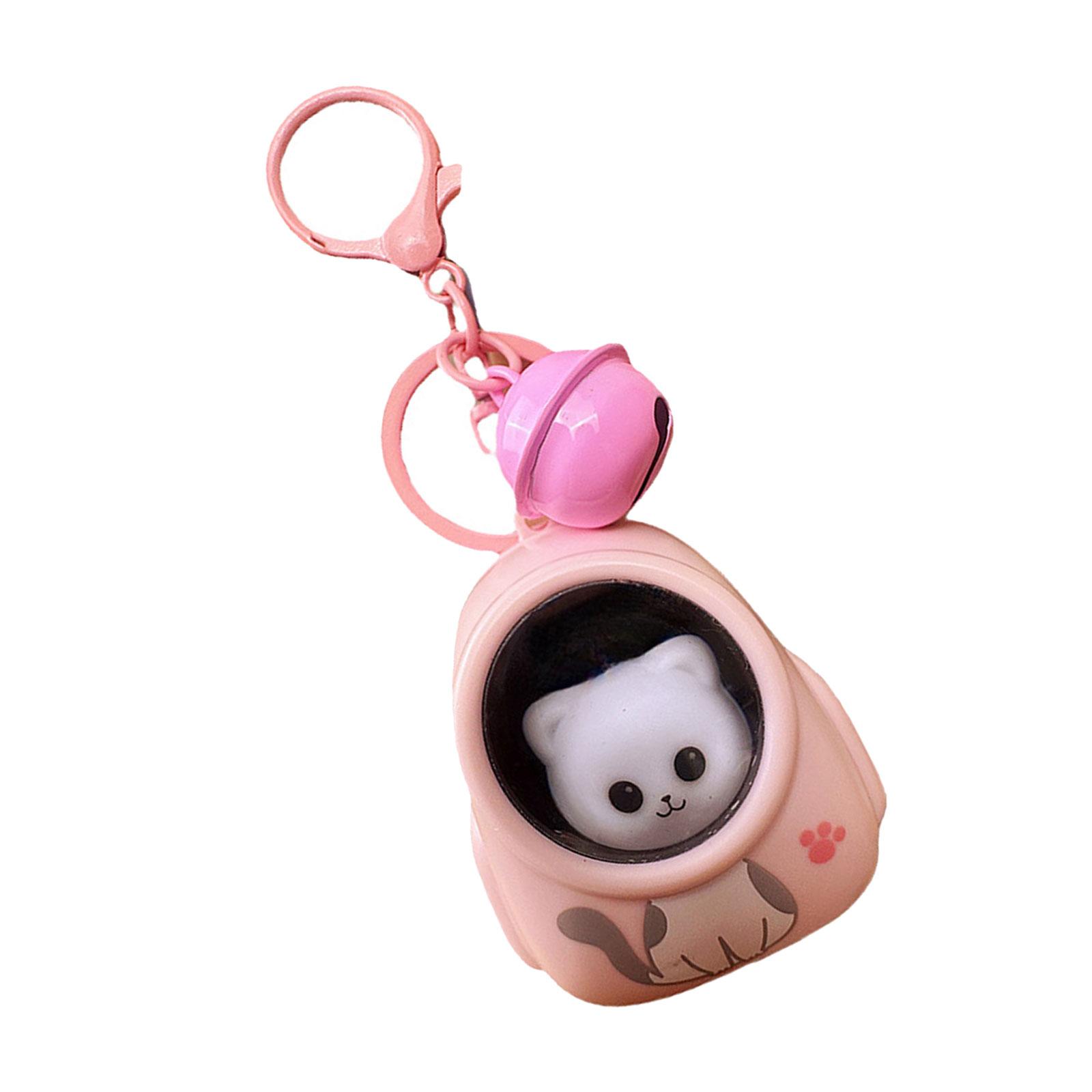 

Брелок-мишка Прочный АБС-пластик Держатель для ключей Прекрасный дизайн Светодиодная подсветка Светящийся для женщин и детей Украшение для рюкзака, кошелька розовый