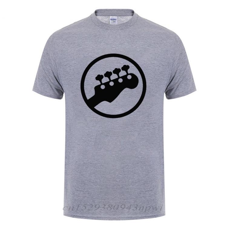 Bass Headstock Guitar Symbol Guitarist Player Musicians Music Rock TShirt Funny Birthday Gift For Men O Neck Cotton T Shirt Tee