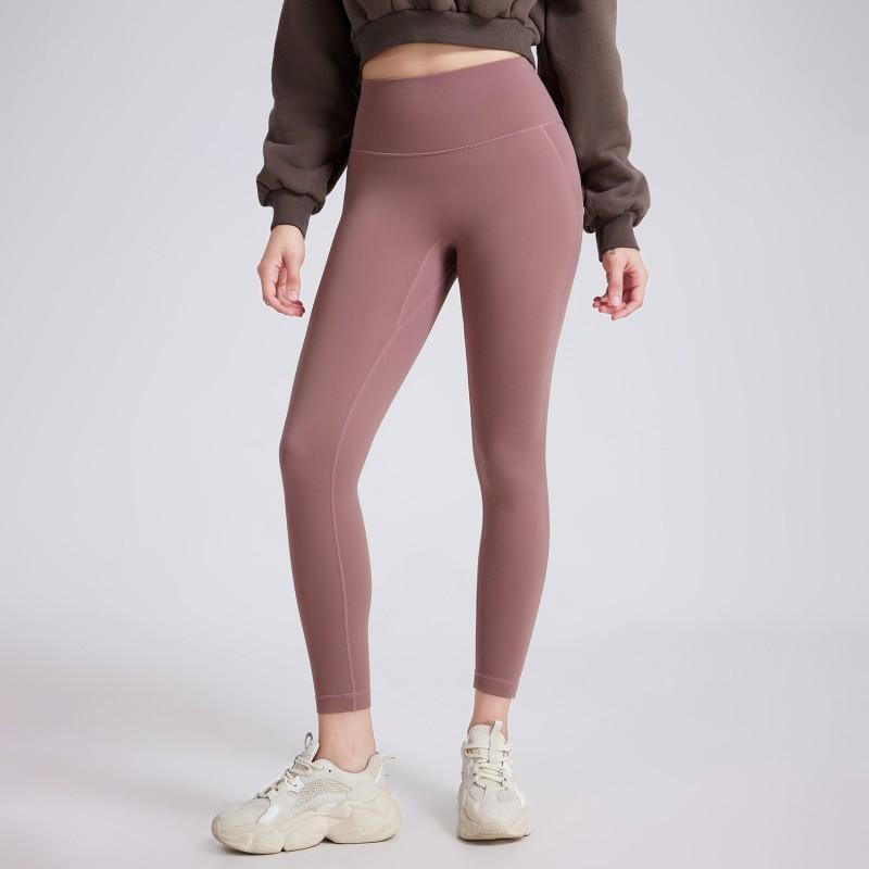 High Waist Seamless Yoga Pants With Pockets Womens Stretch Fitness Leggings Running Gym Workout