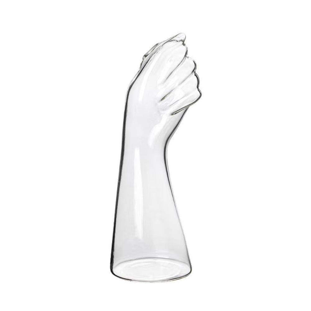 Transparent Arm Flower Vase Unique Flower Arrangement Vase Flower Container  Table Decoration