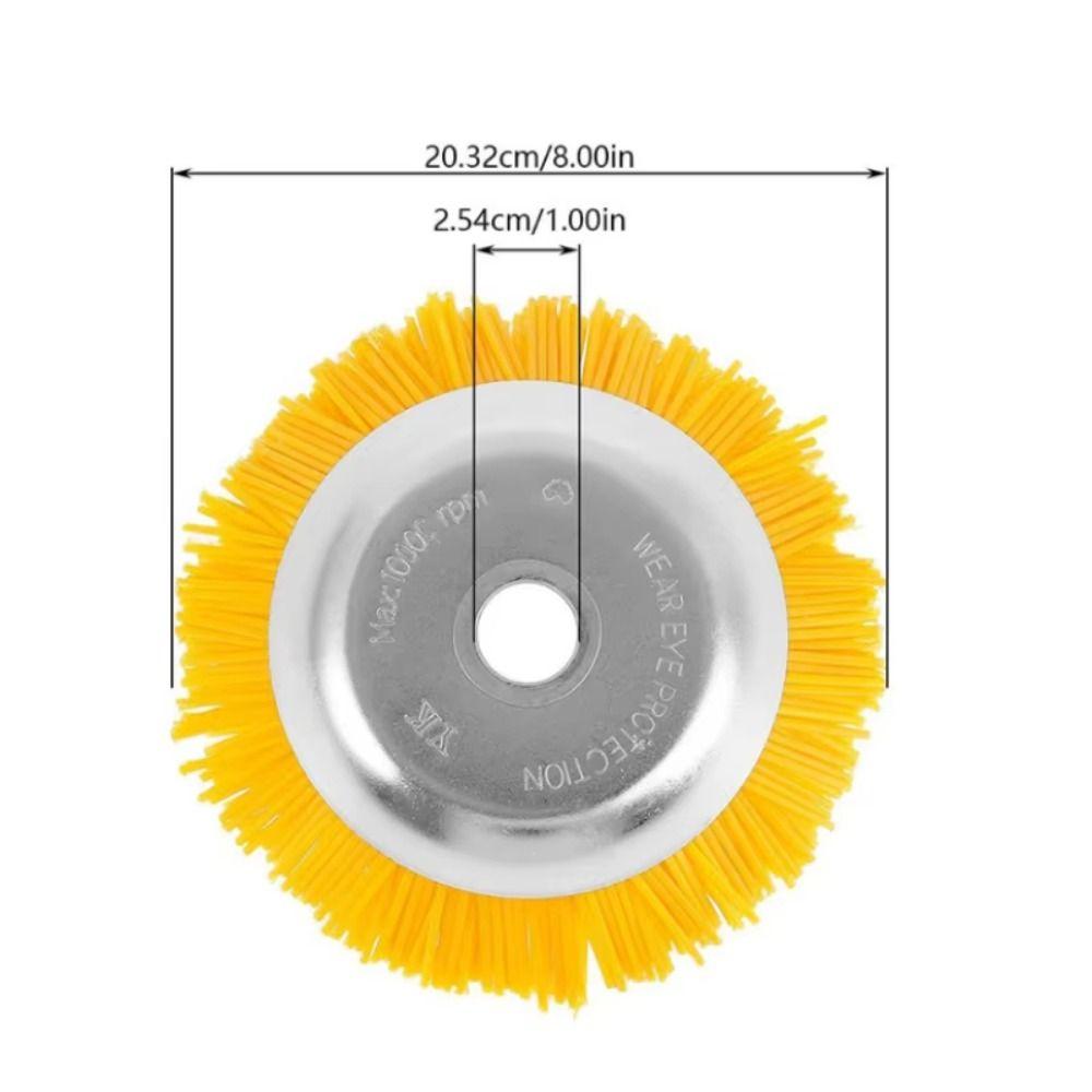 8 Inch Nylon Wire Weeding Head Steel Wire Wheel Rotary Weed Brush Lawn