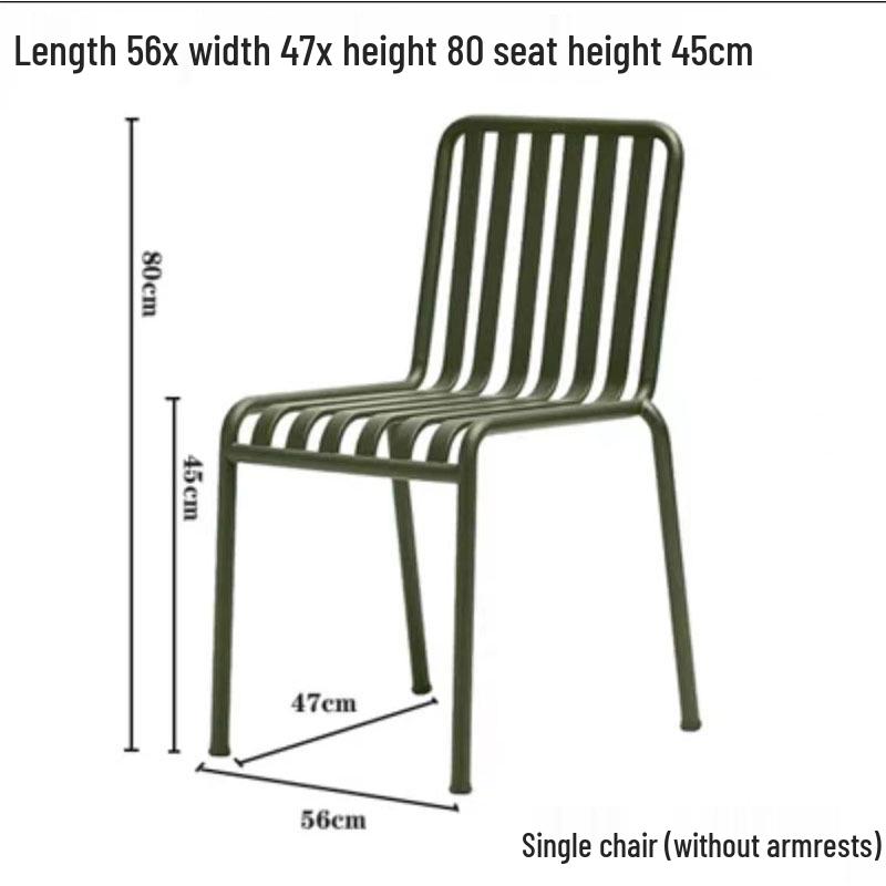 Nordic Wrought Iron Outdoor Table and Chair Set for Balcony, Garden, and Café