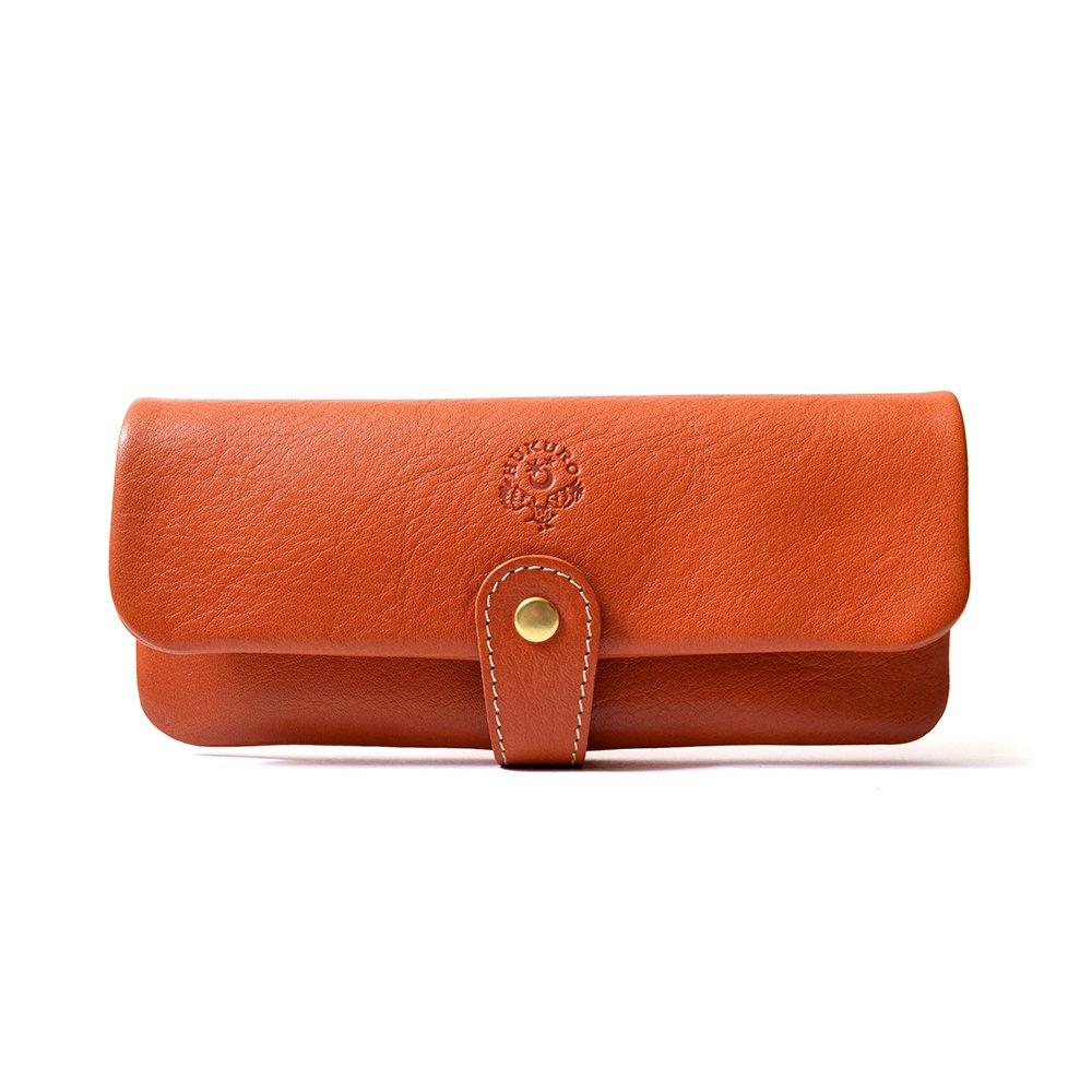 

HUKURO Leather Pen Case Tray, Large Capacity, Men s & Women s, Made in Japan, Orange