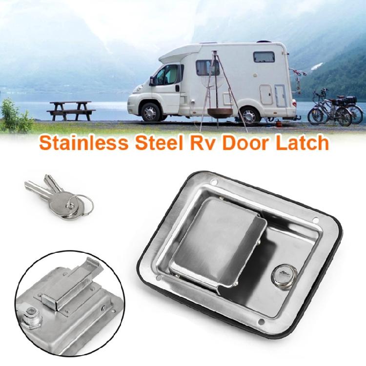 Toolbox Lock Stainless Steel Door Trailer Latches Handle Welds Screw Paddles Key