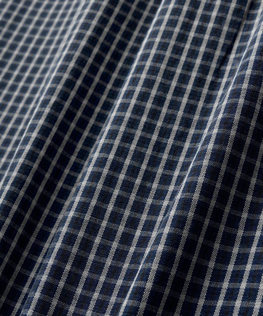 ASP Small Check Short Sleeve Shirt - Navy