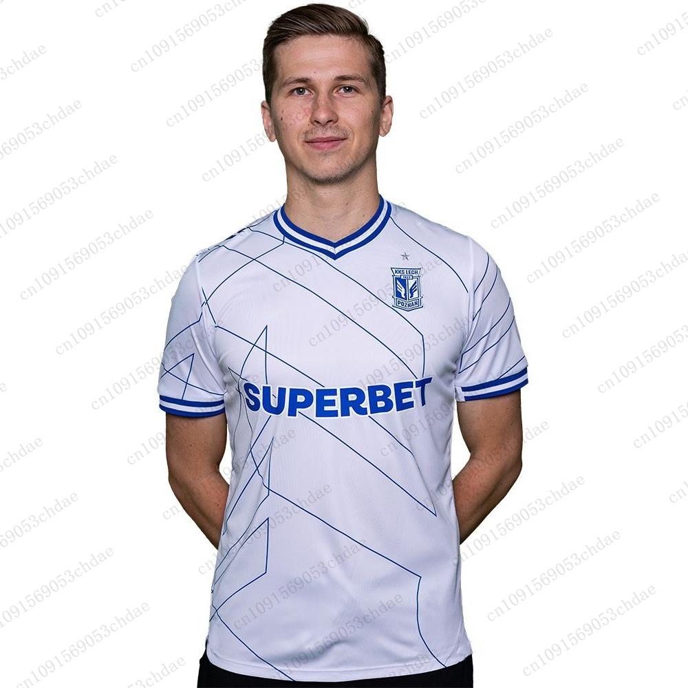 

Mens Lech Poznań Football Jersey Youth Child Sport Training Uniform Breathable Oversized Soccer Jersey Loose Sportswear Clothing XXL різнокольоровий