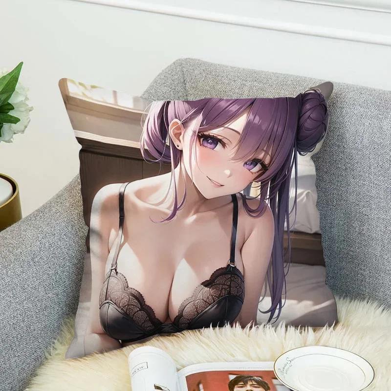 Genshin Impact Pillow Covers Decorative Cushions Cover for Sofa Pilow Cases Sleeping Pillows Pillowcase Fall Decor 45x45 Cushion