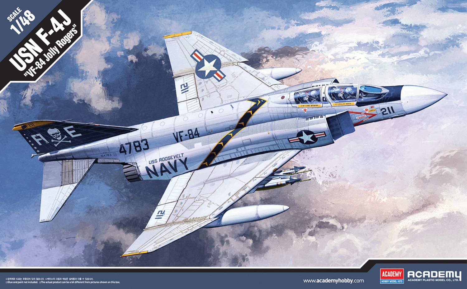 Academy Jolly Plastic Model 1/48 F-4J  VF-84 Rogers