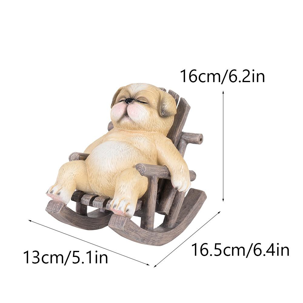 2026 New Recliner Cat Dog Animal Resin Decoration for Home Office Healing Desktop Gift Decoration Decorative Car Model Ornaments
