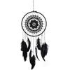 Boho Stil schwarzer Traumfänger Feder Spitze Traumfänger Wandbehang Blüten Design Gewebte Dekoration Boho Wandornament Heimornament