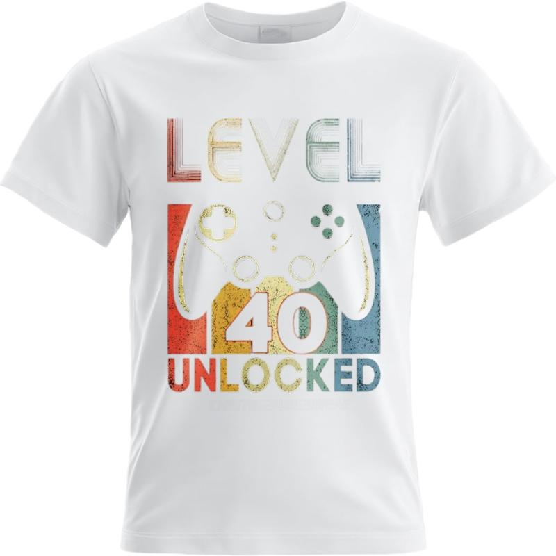 men brand tshirt Daily Wear summer Women t shirt Level Forty Unlocked Game Controller Short Sleeve Street Wear Crew Neck tees