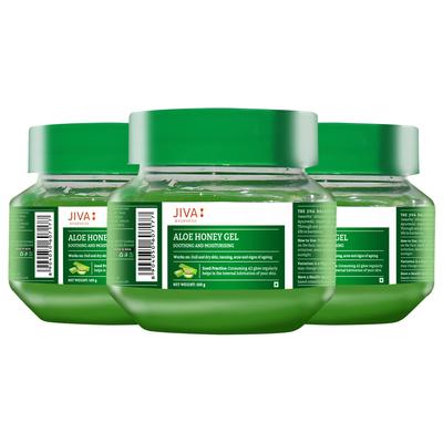Jiva Aloe Honey Gel 100 G Pack Of 3 Hydrating Skin Gel For Daily Moisture Care All Skin Types Gentle Use