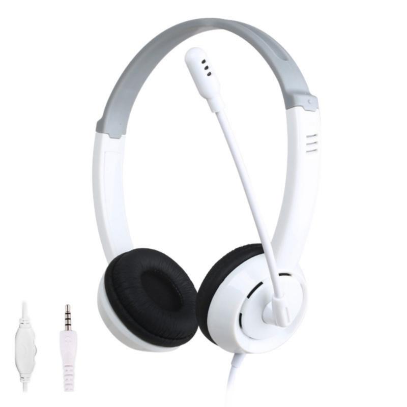 Wire Headsets Over Ear Noise Cancelling Headphone with 3.5mm Plugs and Builts In Microphone for Clear Call Earphone