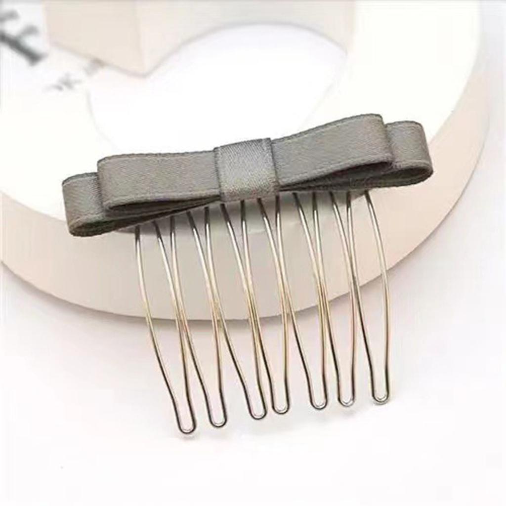 Inserted Comb Bow Hair Comb Adornment Bangs Versatile Simple Anti-skid Curl Side Clip Top Hair Clip