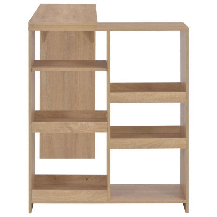 VidaXL Table de bar avec tablette amovible Chêne 138 x 40 x 120 cm