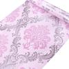 10M Self Adhesive Victorian Damask Wallpaper 3D Vinyl Film Cabinets Drawer Shelf Liner Contact Paper Wall Sticker White Pink