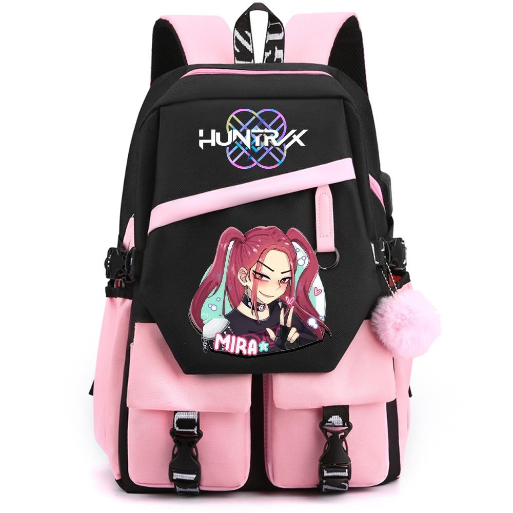 Anime K-pop Demon Hunters Tryckt Ryggsäck med Stor Kapacitet för Tonåring Student Flicka Pojke Tillbaka Till Skolan Bokväska Kvinnor Vattentät Resväska Barn Gåva