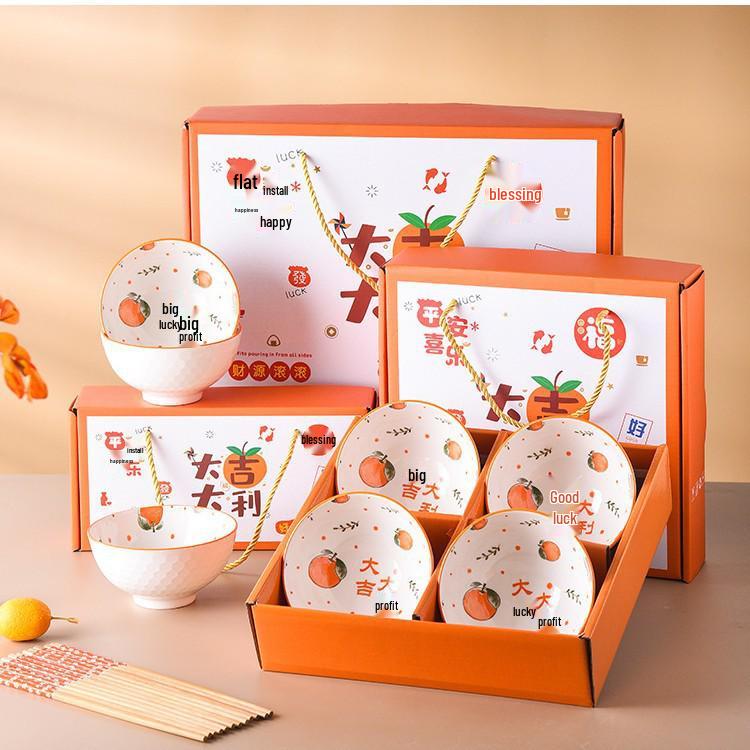 Year of the Horse: Creative Bowl & Chopsticks Set - Perfect for Weddings, New Year Gifts, Souvenirs
