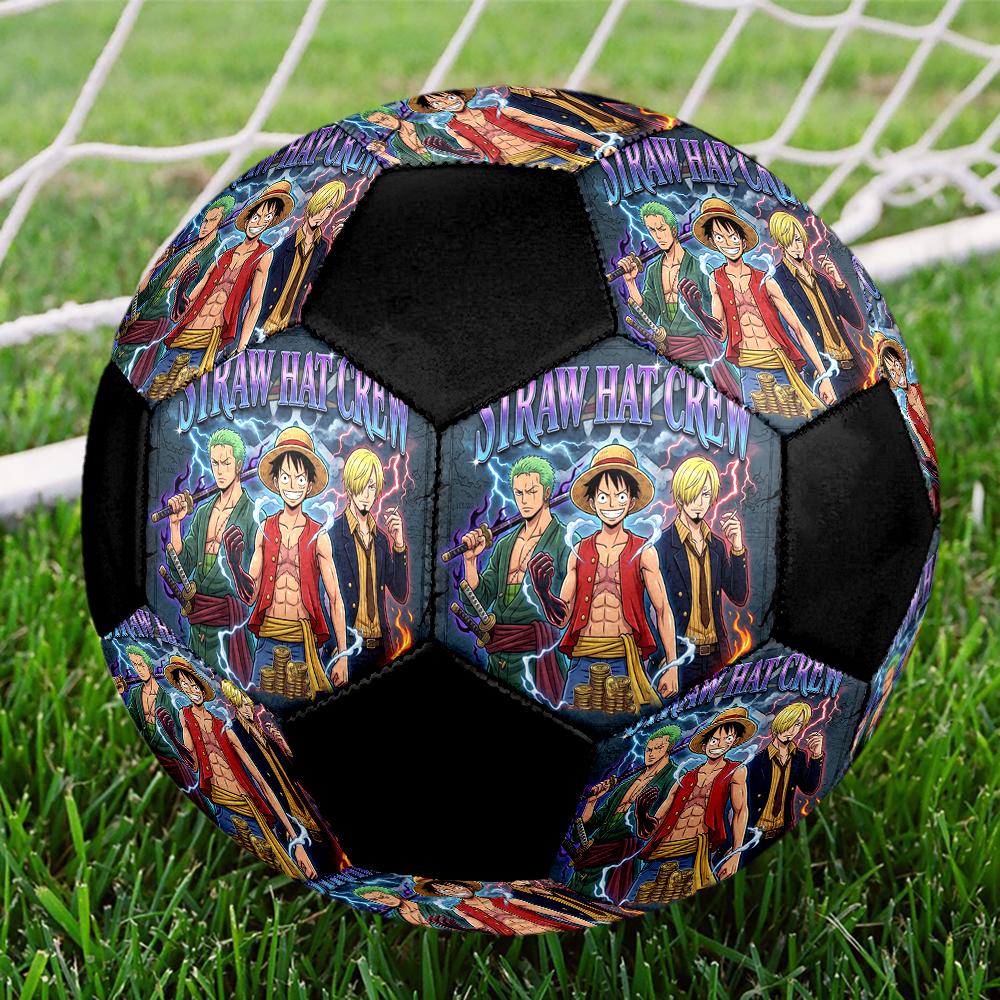 1pc One Piece Football Soccer Ball Size 5 Indoor Soccer Ball Fashion Colorful  Backyard Game -Great For Sports Fans Gift HE65