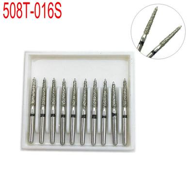 10 pz Dentale Diamante FG Frese Ad Alta Velocità per La Lucidatura Levigante Lucidatrici Dei Denti Super Grossolano Sbiancamento Dei Denti Materiale 508T-16S