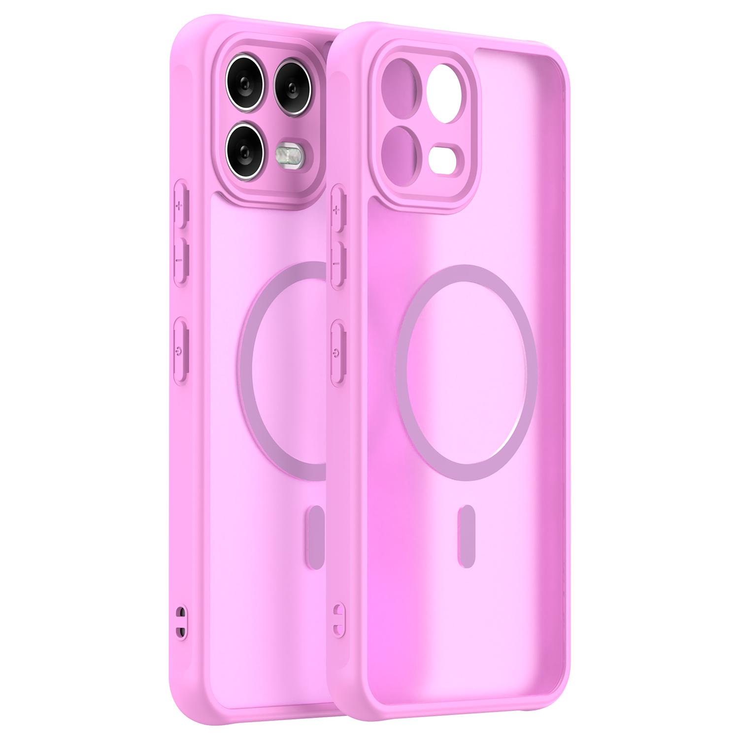 

T-Mobile REVVL 8 Pro/T Phone 3 Pro Phone Case,Magnetic Shockproof Phone Case,Bumper Hybrid Cover for T-Mobile REVVL 8 Pro/T Phone 3 Pro рожевий