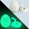 3D Printed Snake Egg Figurine Movable Joints Snake Figure Desk Fidget Toy Egg with Articulated Snake Inside Decoration Ornament