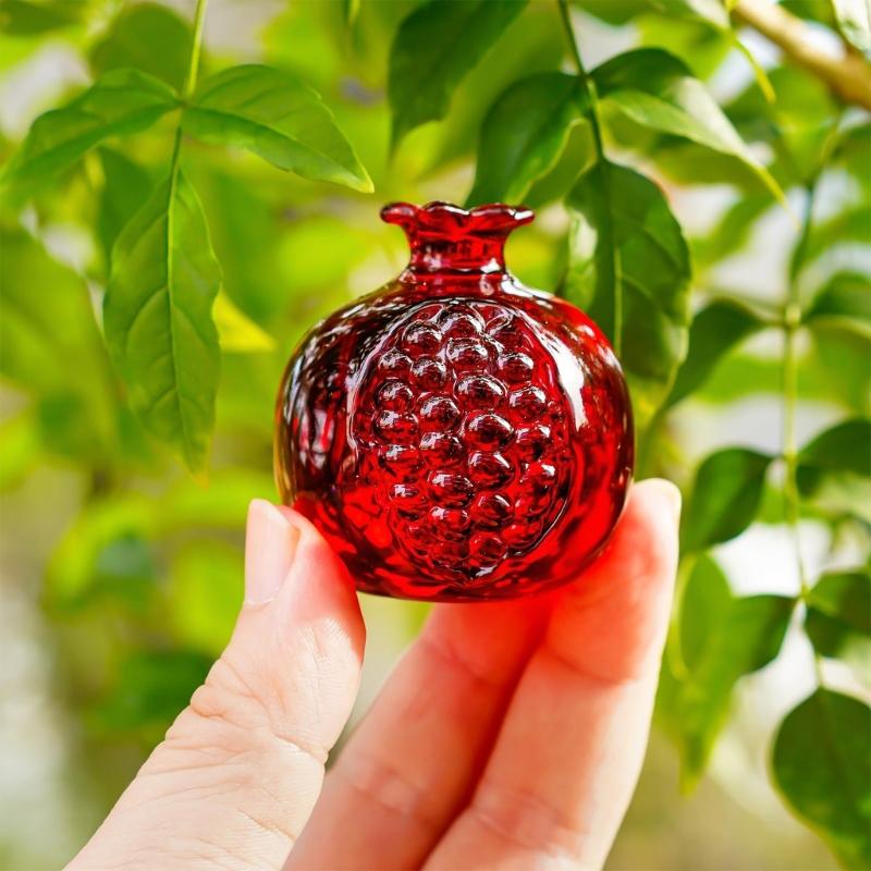 Realistisches Glasfrucht-Briefbeschwerer Miniatur-Glasfrucht-Statue Tischdekoration für Schreibtisch oder Regal