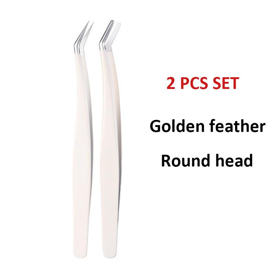 Multifunctional Tweezers Stainless Steel Eyelash Tweezers Grafting False Eyelash Patches False Eyelash Aids Portable Tweezers Be