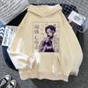 Japon Anime Demon Slayer Bayan Kapüşonlu Sweatshirt Japon 2000'ler Tarzı Y2k Günlük Kapüşonlu Sweatshirt Harajuku Çizgi Film Manga Haki Kazaklar