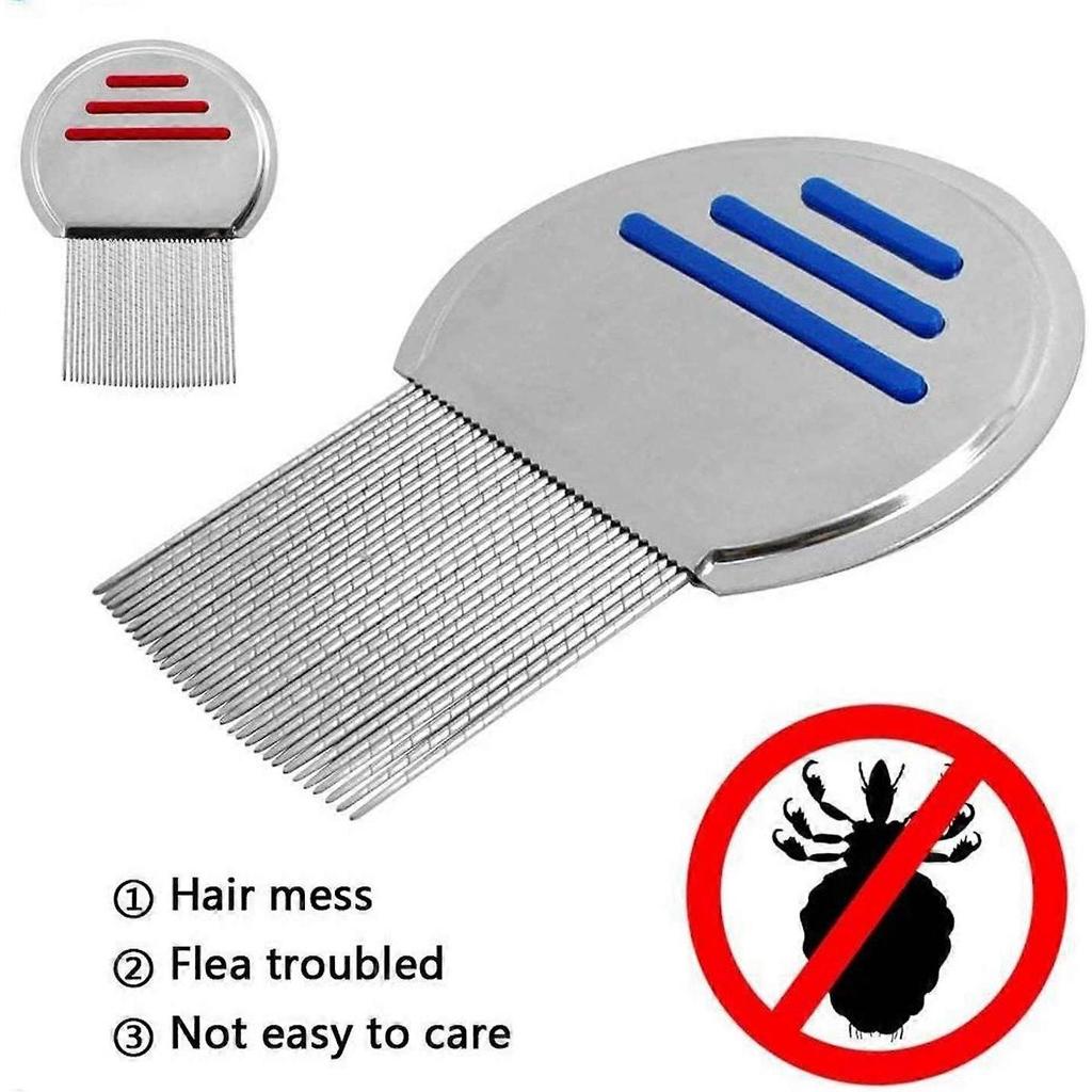 Lice Comb Stainless Steel Professional Lice Combs and Head Lice Treatment to Effectively Get Rid of Hair Lice and Nits, Best Results for Infection and