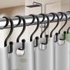 Shower Curtain Hooks Rings, 12 Pcs S Shape Shower Curtain Hooks, Rust Proof Shower Curtain Rings, Shower Hooks for Shower Curta, Kitchen Utensils,