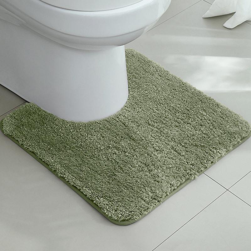 Toilet Absorbent Floor Mat Bathroom Toilet U-Shaped Mat Toilet Entrance Door Non-Slip Foot Pad Toilet Carpet