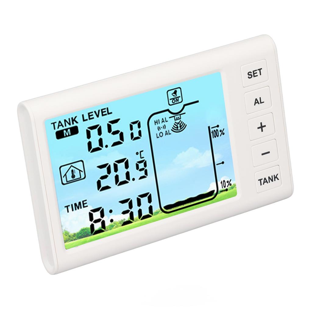 Ultrasonic Level Sensor Water Tank Liquid Depth Meter Electronic Digital Display Receiver Transmitte