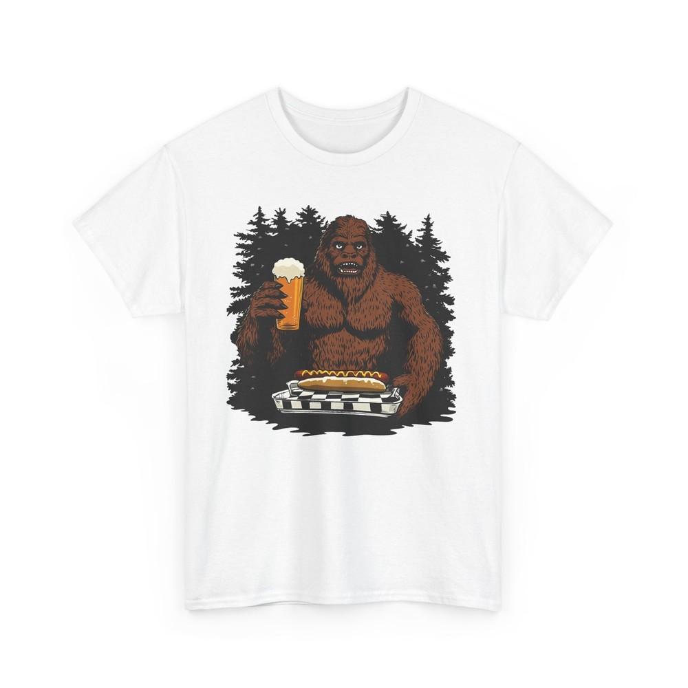 Beer Drinking T-Shirt | Funny Beer T-Shirt | Sasquatch Holding Beer Hot T-Shirt