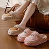 Cotton slippers autumn and winter indoor home fleece thickened bottom warm couple plush shoes