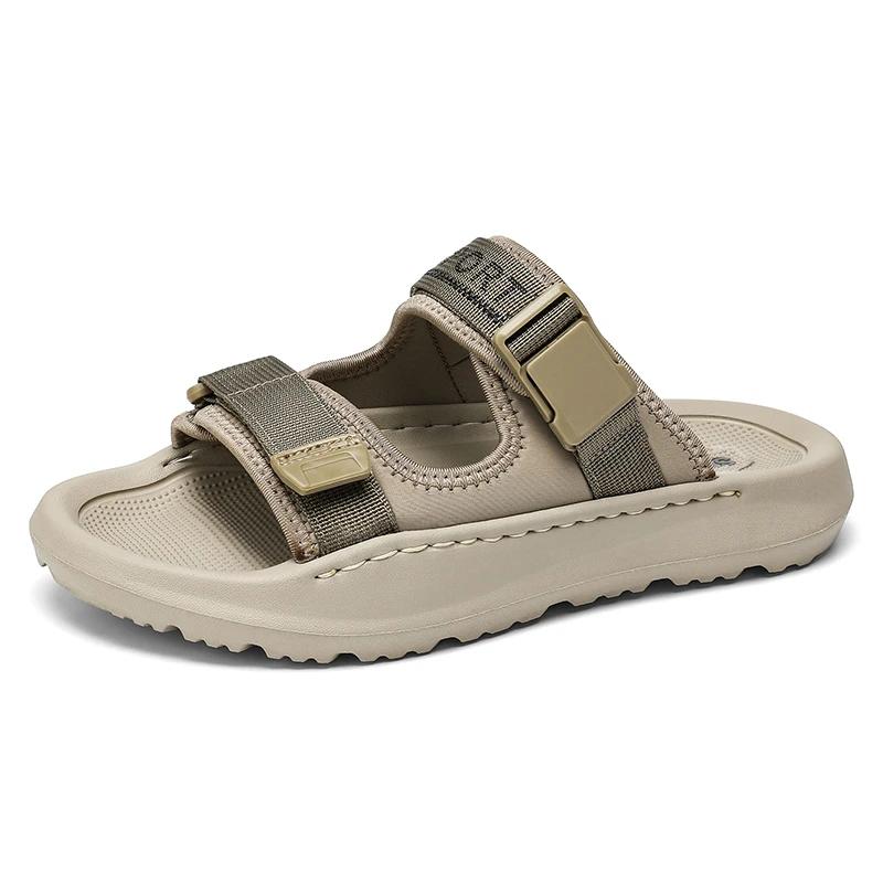 

Новое поступление, мужские тапочки, легкие, прогулочные, полуобувь, удобные, мужские, повседневные, нескользящие, уличные, мужские, классные сандалии 46 хаки